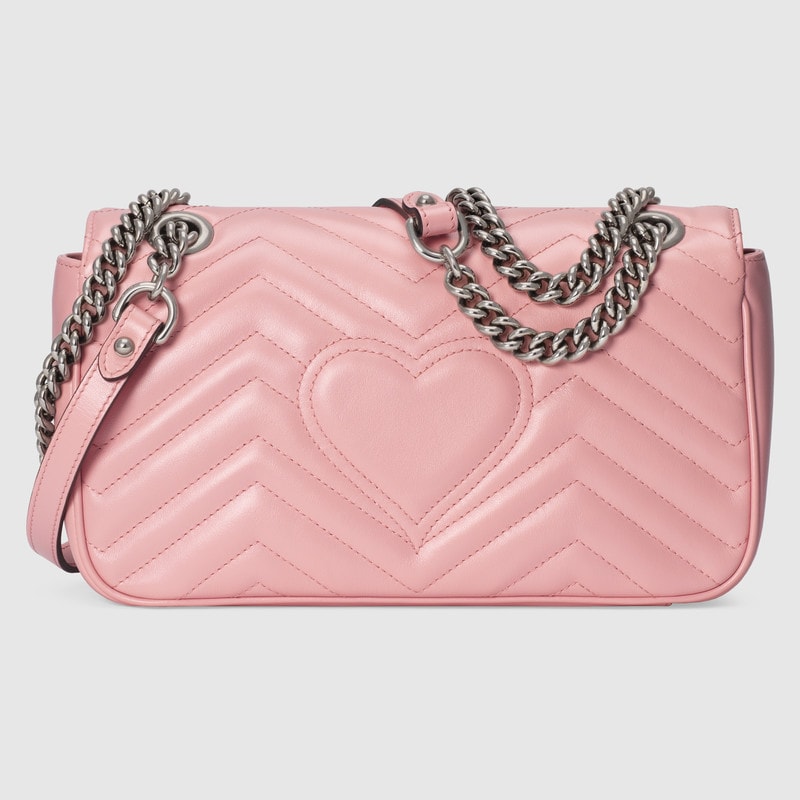 Gucci GG Marmont Small Matelasse Shoulder Bag 443497 Pastel pink